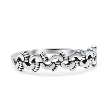 Vintage Baby Feet Foot Footprint Oxidized Trendy Band Thumb Ring